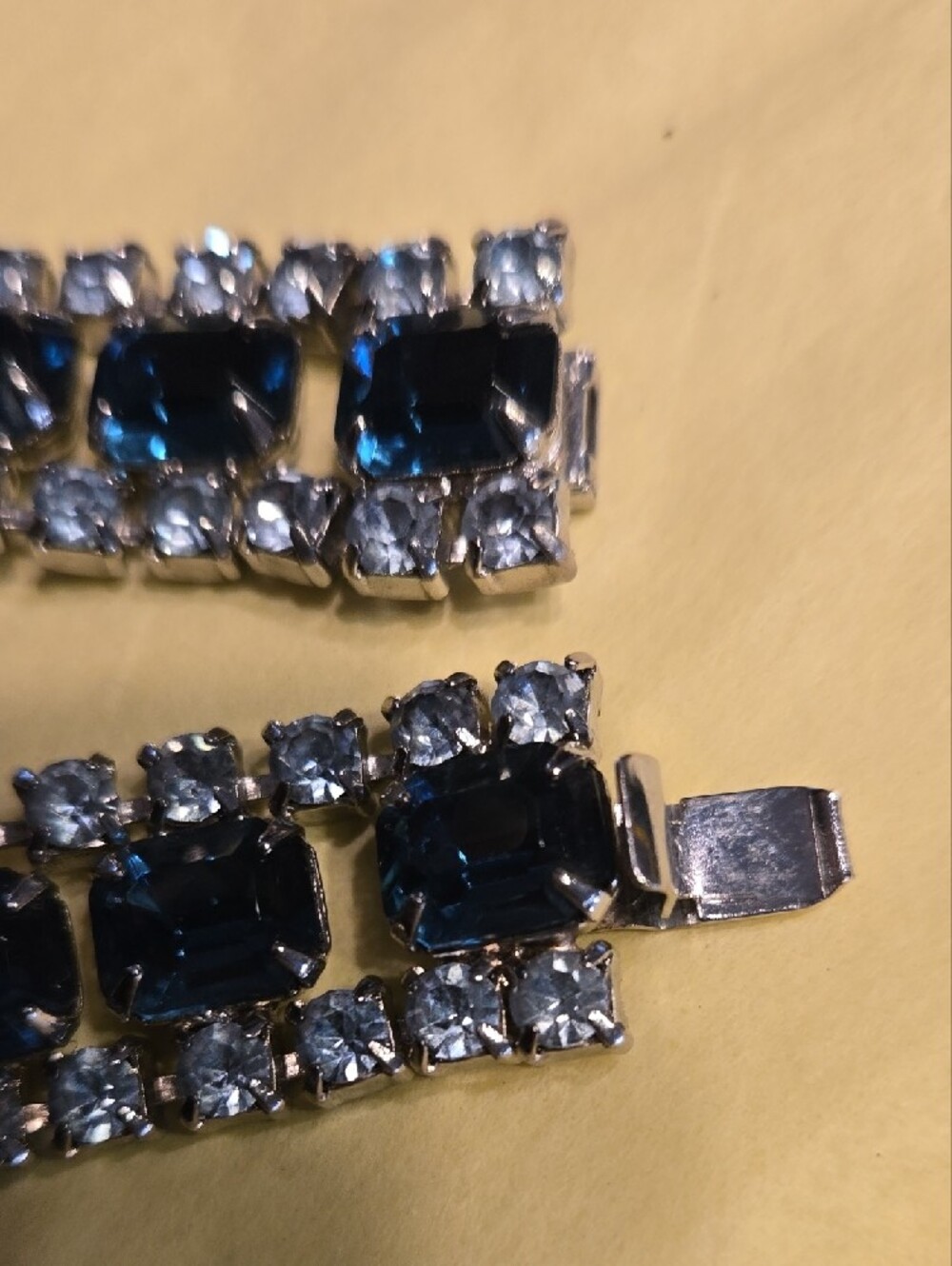 Blue Crystal Tennis Bracelet - Women's Fashion Bracelet - Picture 4 of 4